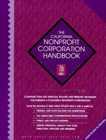 the california nonprofit corporation handbook 7th ed Doc